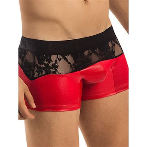 Retrouvez également notre collection de pyjamas pour homme. Boxer Caleçon Homme Faux Cuir Lace Dentelle Patchwork ...