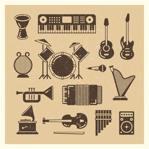 Get inspired and ignite your love of classical music today. Jeu De Silhouettes Grunge Instruments De Musique Classique ...