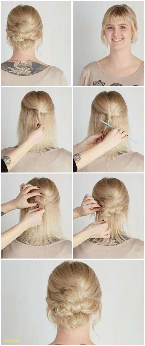 Top off the hairdo with a fresh and cool blonde color to add some brightness to your hair. Stylish easy hairstyles for medium hair.. # ...