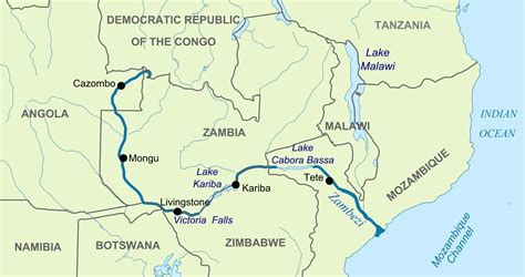 The western rift valley, and the eastern rift valley. zambezi river map - Google Search | Zambezi, Zambezi river, River