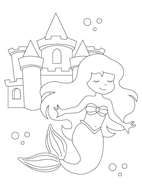 Download free printable little mermaid coloring pages. 10 Too-Cute Mermaid Coloring Pages