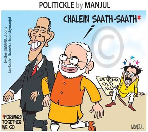 .a cartoon on maharashtra chief minister uddhav thackeray on whatsapp on friday, police said. MANJUL on Twitter: "Modi, Obama and Uddhav Thackeray. My # ...