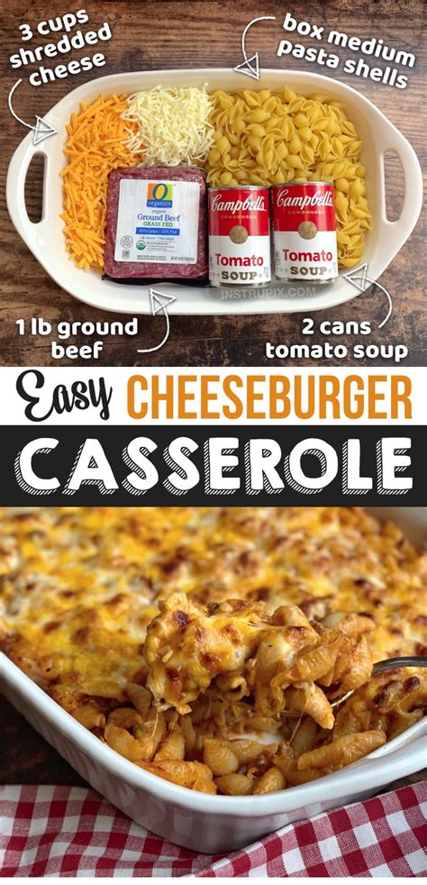 Perfect for parties, potluck dinners, gameday and other gatherings, casseroles will never go out of style. Easy Hamburger Casserole Recipe (4 Ingredients) - Instrupix