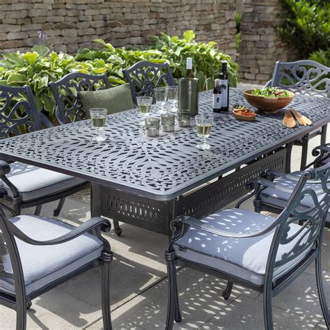 Some sets include chairs to save you the trouble of finding a smaller patio tables are just as practical and stylish additions to your outdoor area. Hartman 8 Seat Rectangular Set Antique Grey/Platinum ...