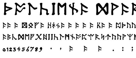 This dwarven writing system utilizes runes and glyphs when written. Tolkien Dwarf Runes Font : pickafont.com