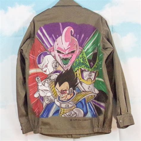 We offer fashion and quality at the best price in a more sustainable way. Veste militaire kaki Manches longues K4U-Créations Motif Dragon Ball Z Végéta et Cie peint à la ...