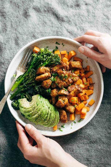 Arrange the vegetables on their own sheet pans (preferably ones with edges to catch drips, etc.). Spicy Chicken Sweet Potato Meal Prep Magic Bowls | Recipe ...