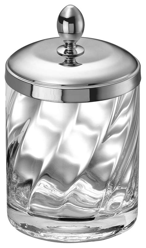 The most common q tips cotton balls material is fabric. Spiral Clear Glass Round Cotton Ball Swab Holder, Q Tip ...