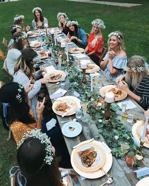 Bachelorette parties are all about celebrating your last single days with your closest pals, whether that means hitting the clubs, relaxing poolside, or enjoying some brunch and don't feel like you have to plan an elaborate weekend in vegas; Glamping Bachelorette at Camp Wandawega in Wisconsin | Bachelorette party themes, Dinner themes ...