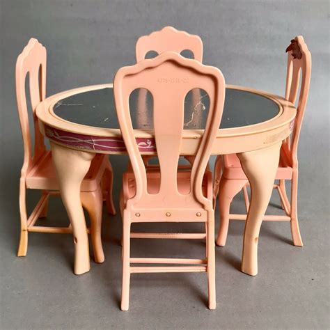 Check out our barbie dining room selection for the very best in unique or custom, handmade pieces from our dolls shops. BARBIE Dining Room MATTEL 1984 Sweet Roses Table Chairs ...