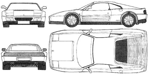 Maybe you would like to learn more about one of these? 1989 Ferrari 348 TB Coupe v4 blueprints free - Outlines