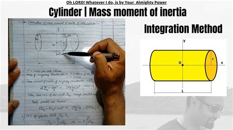 The moment of inertia of the hydrogen molecule was historically important. Mass moment of inertia of Cylinder - YouTube