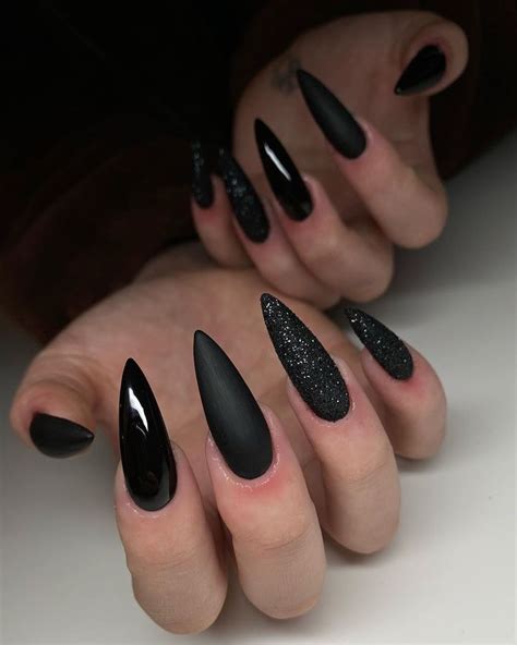 Gel extensions will make you ditch acrylics forever. BLACK SPARKLES🖤 Sculpted Hard Gel Extensions! @semilac_uk ...