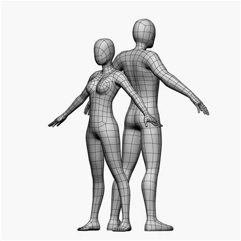 I will give you.blend file. Low Poly Base Mesh-Female/Male 3D Model $15 - .obj .lwo ...