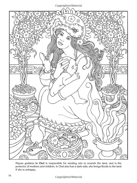 Nature design for relax, meditation. Goddess coloring, Download Goddess coloring for free 2019