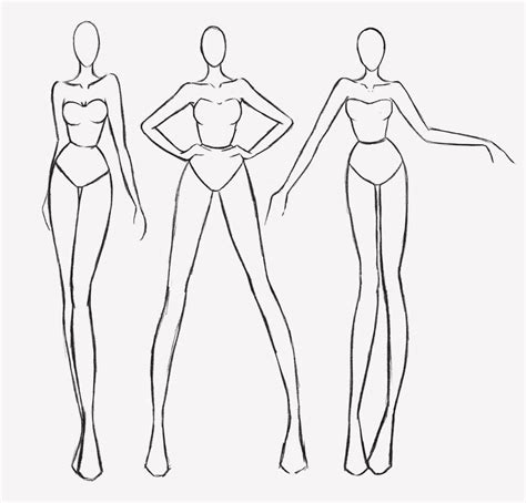 Drawing fashion models simple 54 ideas. Body Template Sketch at PaintingValley.com | Explore ...