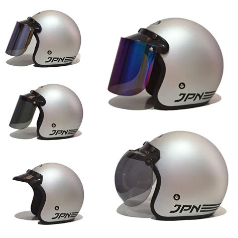 Harga helm bogo yang murah semakin menambah daya beli helm ini. Helm Bogo Retro Jpn Silver Doff Flat Visor Kaca Datar Cembung | Shopee Indonesia