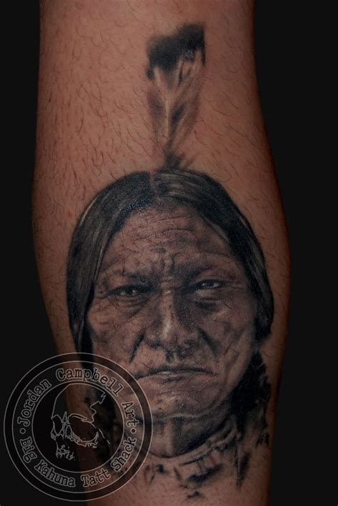 Anthony's first tattoo was of chief sitting bull on his upper right arm: jordancampbellart:sitting-bull-native-american-indian ...
