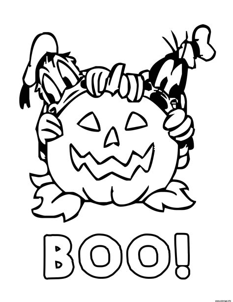 2 free halloween word search printable pages you can give your kids or students! Coloriage duck disney derriere une citrouille - JeColorie.com