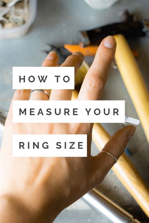 Determine the inside diameter by using a ruler to measure from one inner edge to another. How to measure your ring size | How to measure yourself ...