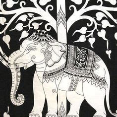 Sign up for our newsletter to get notified about sales and new products Black and white elephant tapestry good luck tree of life ...