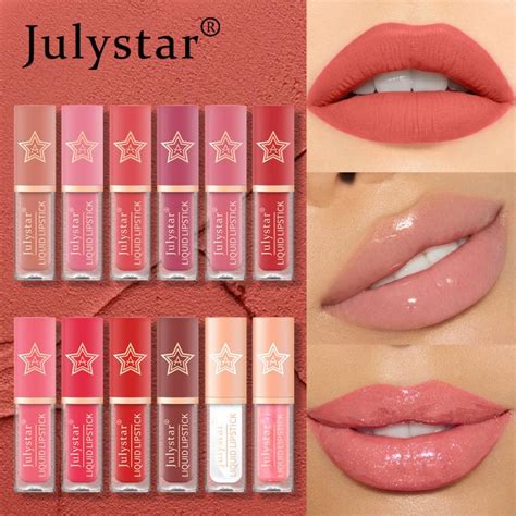 JULYSTAR Натуральная трехмерная матовая звездчатая глазурь для губ ...