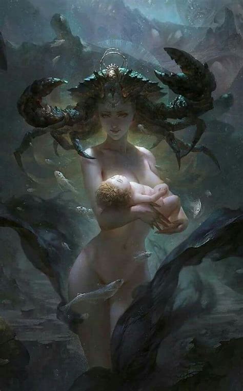 We also like to use our mouths as a tool of stimulation. Mermaid and baby | Zodiac art, Astrology art, Cancerian