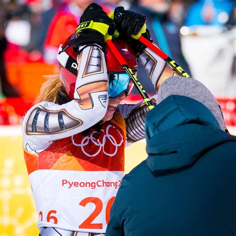 At the 2018 winter olympics in pyeongchang. Snowboarder Ester Ledecka Shocks Lindsey Vonn and the ...