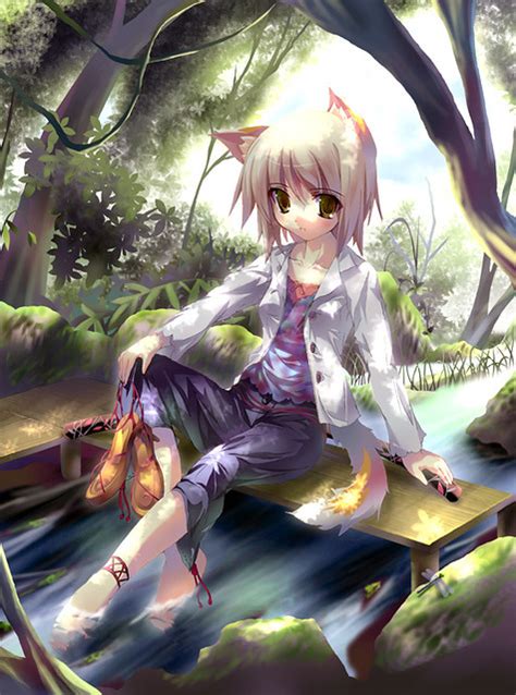 Beautiful white wolves wolves photo 32683870 fanpop. Wolf Neko anime girl | cool anime wolf neko girl thing ...