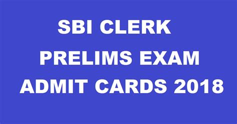 Sbi has finally released the admit card for the sbi clerk prelims 2020 exam. SBI Clerk Prelims 2018 Admit Card For Junior Associate JA ...