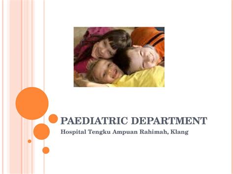 Jabatan psikiatri dan kesihatan mental di hospital tengku ampuan rahimah telah bermula pada tahun 1975 dengan klinik pesakit luar psikiatri oleh pakar psikiatri dari hospital kuala lumpur. Department of Paediatrics HOW-HTAR Seminar by Goh Kiam ...