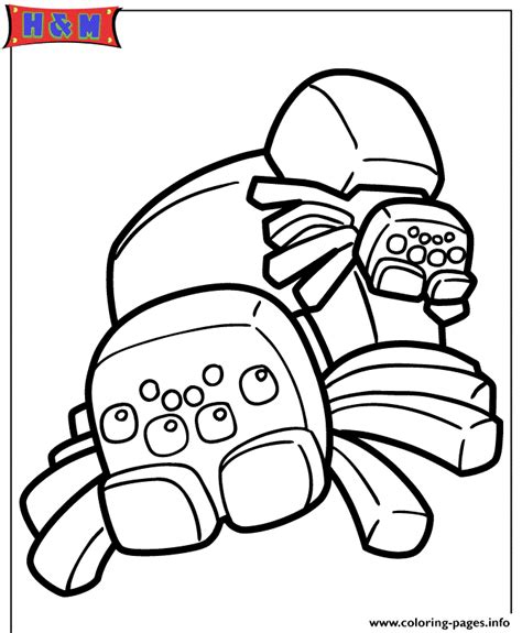 Show them the proper way how to color. Spiders From Minecraft Video Game Coloring Pages Printable