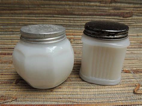 Explore new and retired china, crystal, silver, and collectible pattern: Vintage Milk Glass Cold Cream Jars With Original Lids AH ...