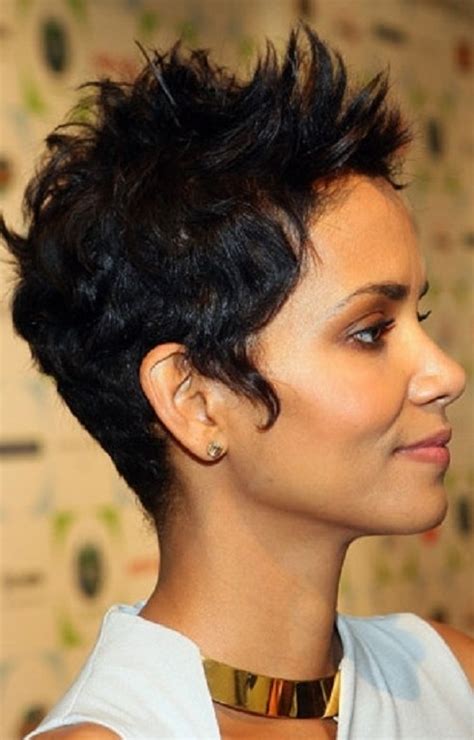 The hair style is kept spiky at the. 25 Beautiful African American Short Haircuts - Hairstyles ...