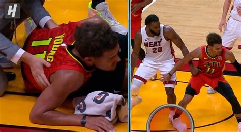 He was helped off the floor and taken to the hawks' locker room. Trae Young ankle injury! (FULL VIDEO) #HawksHeat VIDEO