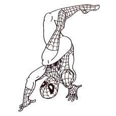 1304 x 1650 file type: Spiderman Upside Down Balancing on Hands Coloring Pages ...