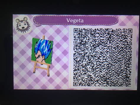 Thing is, the process for getting other's designs into your new horizons game is kinda tricky. Végéta dragon ball z | Animal crossing qr, Animal crossing ...