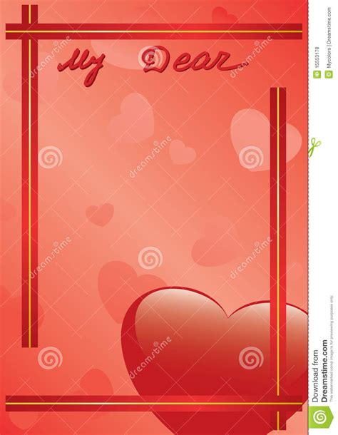 Try it free for 7 days. Vector red card - My dear stock vector. Illustration of incarnadine - 15553178