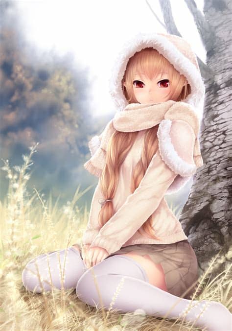 White long hair, a pale appearance and an uncanny ability to smile and stay cheerful under the pressure. girl :: long hair :: cute :: nature :: anime :: art ...