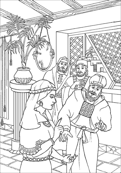 This series of illustrations is being inspired by the lighter side of life, particularly from a all drawings will remain the property of figgie inc, and be available for download by the public. Huldah - ABDA ACTS coloring page | Bible coloring pages ...