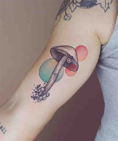 This small tattoo design doesn't overpower your own personality but simply complements your attitude in just the right manner. 28 Enchanting Mushroom Tattoos | Mushroom tattoos, Tattoos ...