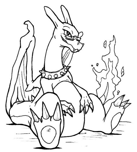 See the whole set of printables here: Charizard is Sitting Down Coloring Page - NetArt