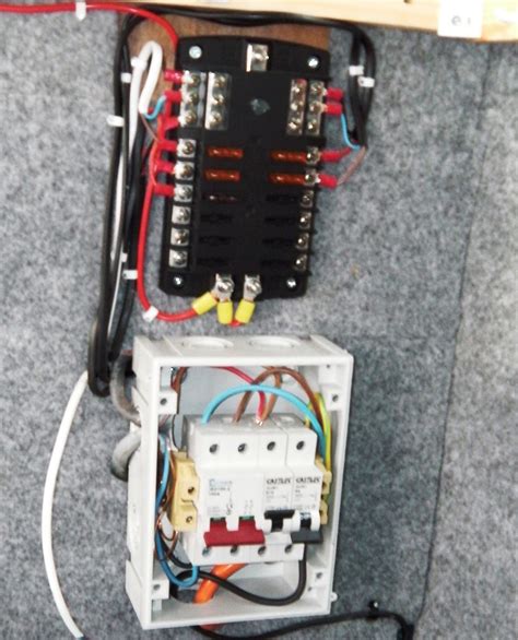 It shows the components of the circuit as simplified shapes, and the capability and signal contacts together with the devices. XB_0505 Wiring Consumer Unit Campervan Download Diagram