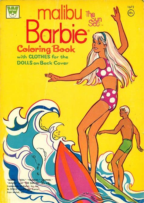 I've tried to select cars that are beautiful and interesting and that give scope to express your creativity in coloring them. Malibu Barbie coloring book. 1971 | Barbie coloring ...