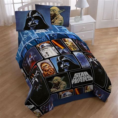 Discount bedding sets from blanket warehouse blend style and convenience into one manageable package. Star Wars Collage 5-piece Full-size Bed in a Bag with ...