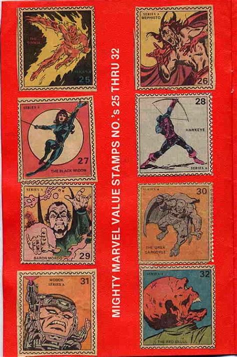 Smith gives aunt martha a postage stamp value that is lower than the listed stamp price. Marvel Value Stamp Book - Page 6 | Book stamp, Marvel, Stamp