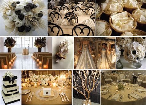 Champagne color decorations for a wedding. Ideas by Andrea: Winter Event Color Combinations - Part 2