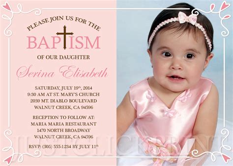 Wedding invitation 5x7 card svg gate fold card template for cutting. Girls Peachy Pink & Brown Baptism Dedication Christening ...