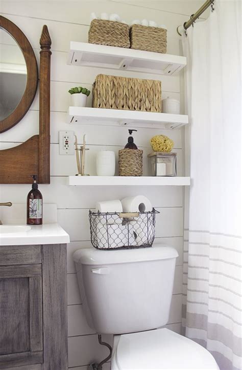 Unique bathroom shelving and storage ideas to free up extra space. Nursery Bathroom | The Before & Open Shelving Ideas ...