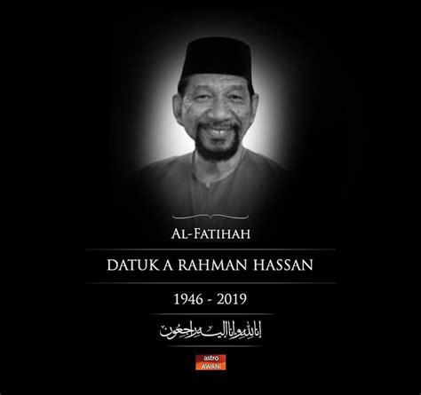 A rahman hassan meninggal dunia mp3 duration 1:07 size 2.56 mb / berita harian online 1. Penyanyi Veteren A Rahman Hassan Meninggal Dunia | Sensasi ...